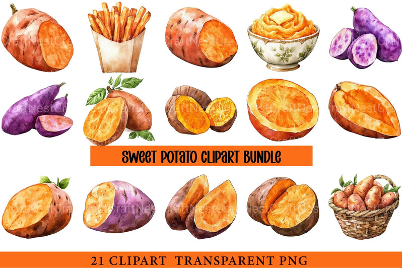 Sweet Potato Clipart Bundle - CraftNest - Digital Crafting and Art