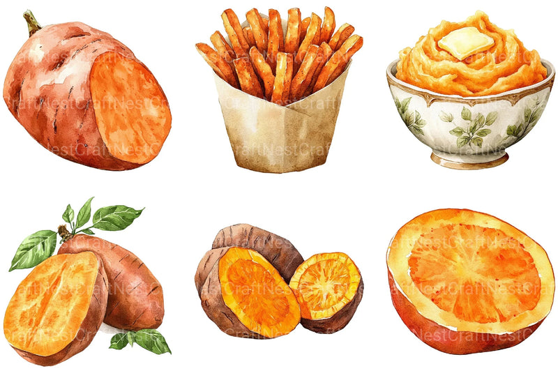 Sweet Potato Clipart Bundle - CraftNest - Digital Crafting and Art