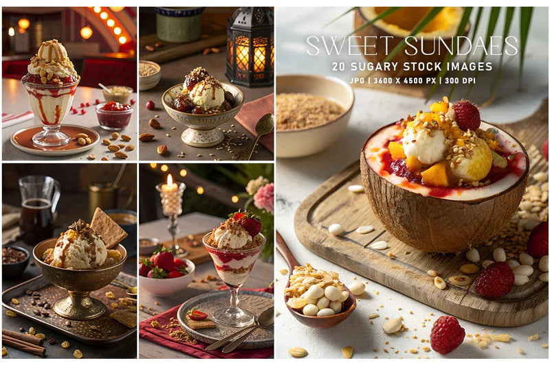 Sweet Sundaes - Stock Images - CraftNest - Digital Crafting and Art