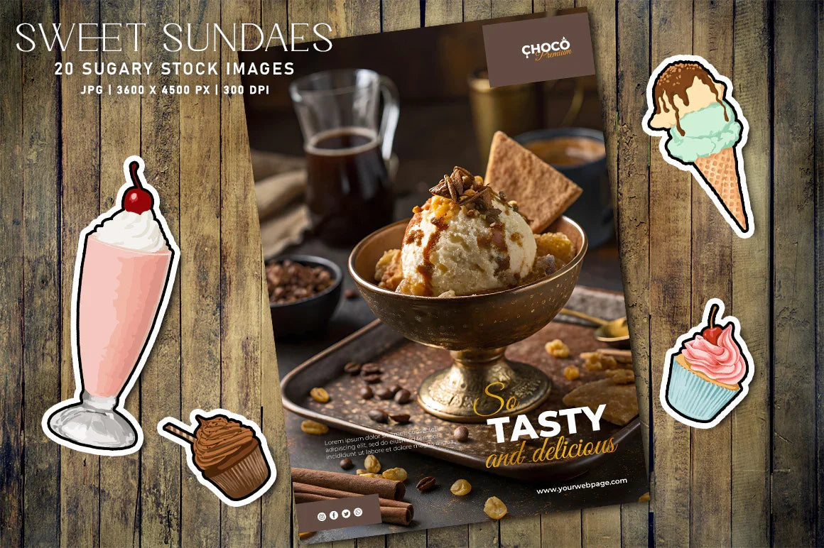 Sweet Sundaes - Stock Images - CraftNest - Digital Crafting and Art