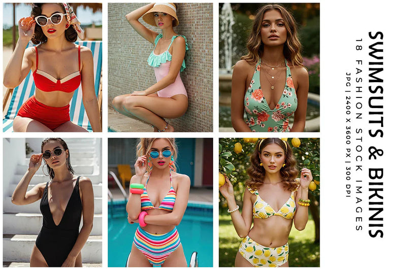 Swimsuits and Bikinis - Stock Images - CraftNest - Digital Crafting and Art
