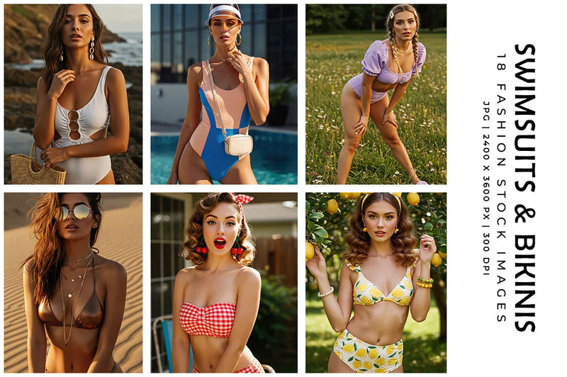 Swimsuits and Bikinis - Stock Images - CraftNest - Digital Crafting and Art