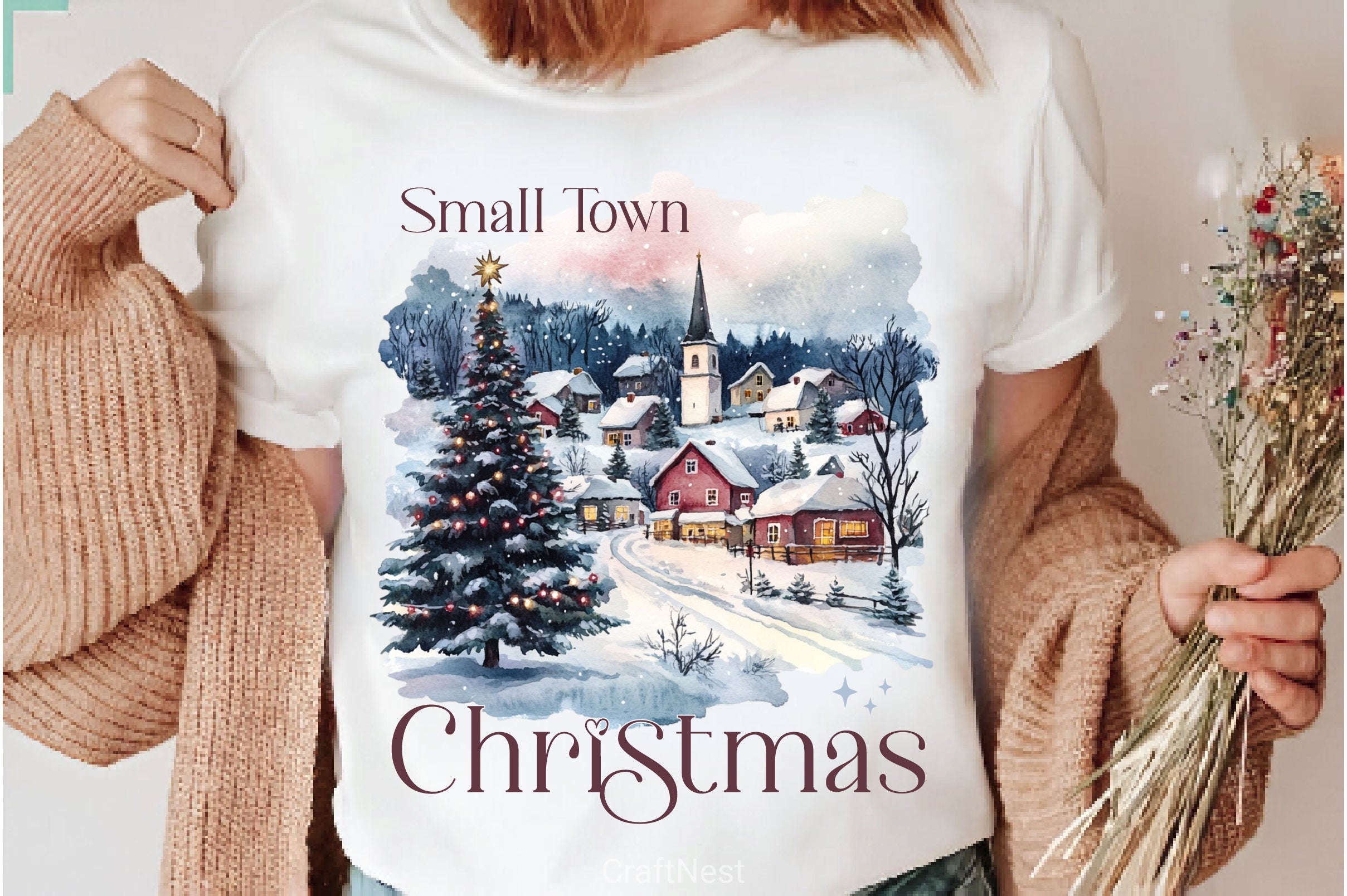Small Town Christmas Clipart Bundle 2