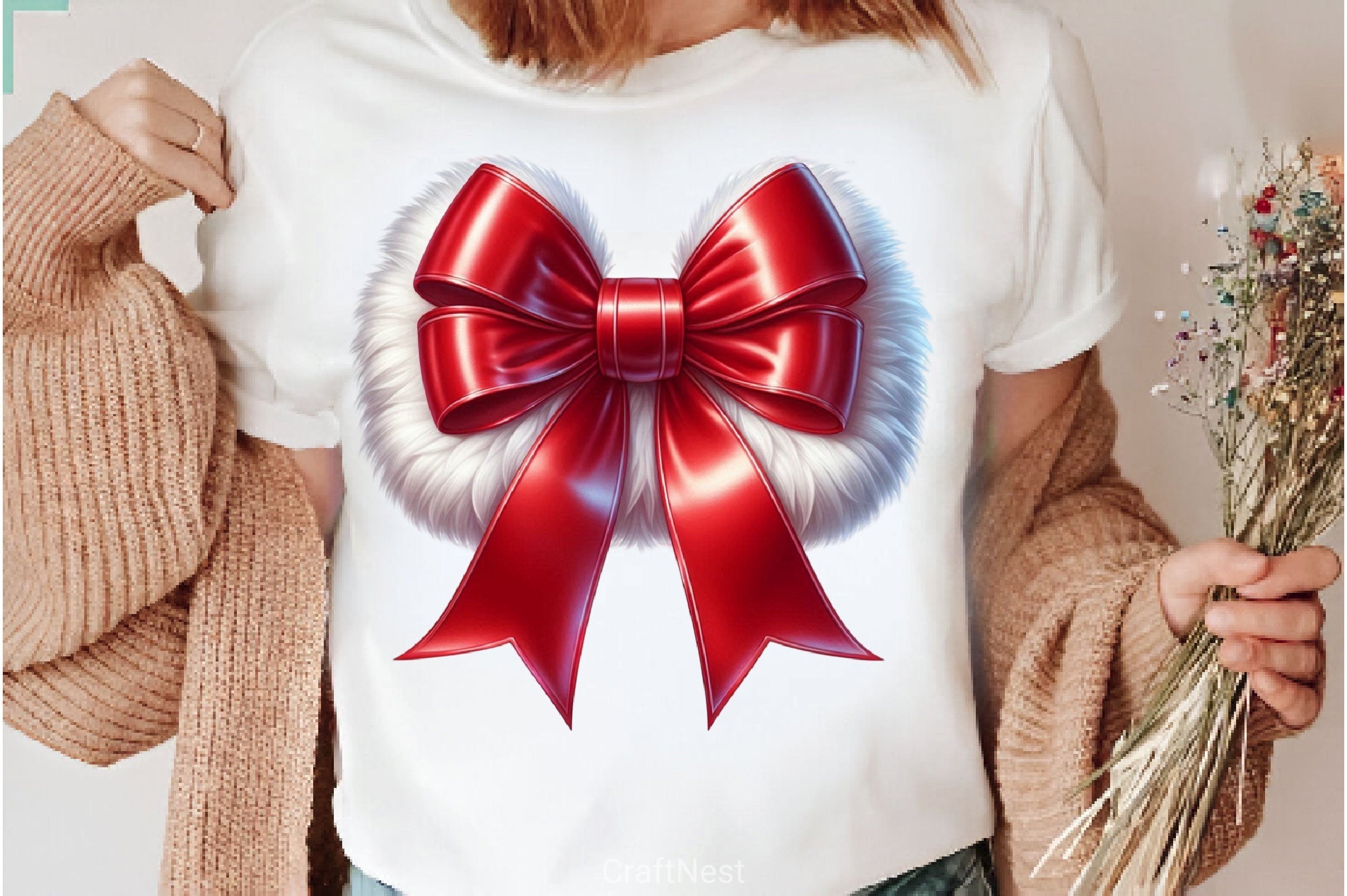 Coquette Christmas Bow Clipart Bundle 4