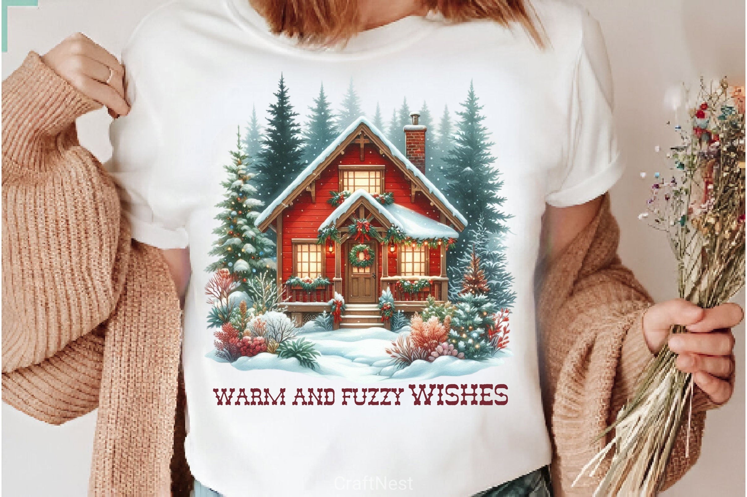 Warm And Fuzzy Wishes Merry Christmas Clipart Bundle 2