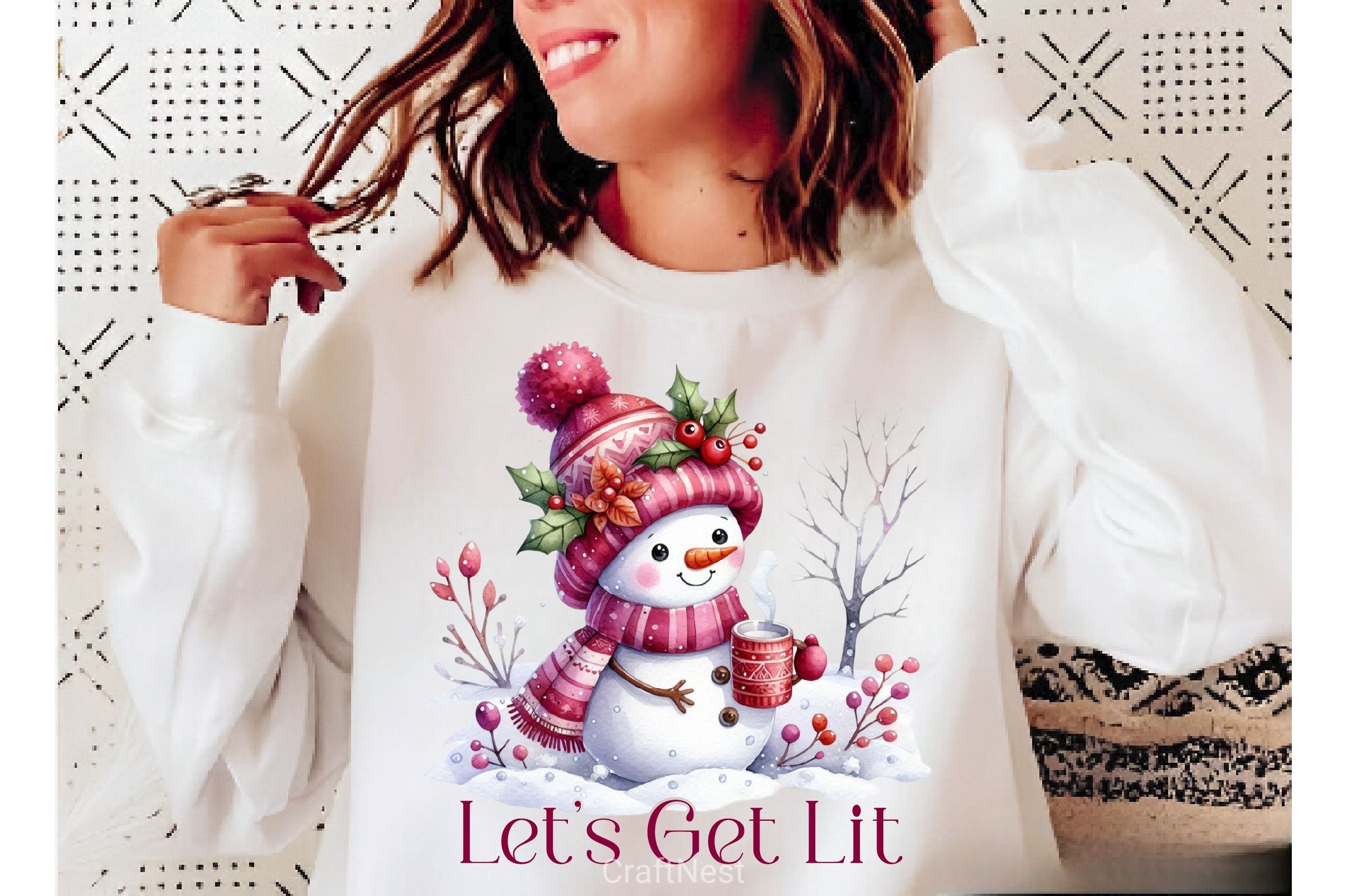 Lets Get Lit Merry Christmas Clipart Bundle 2