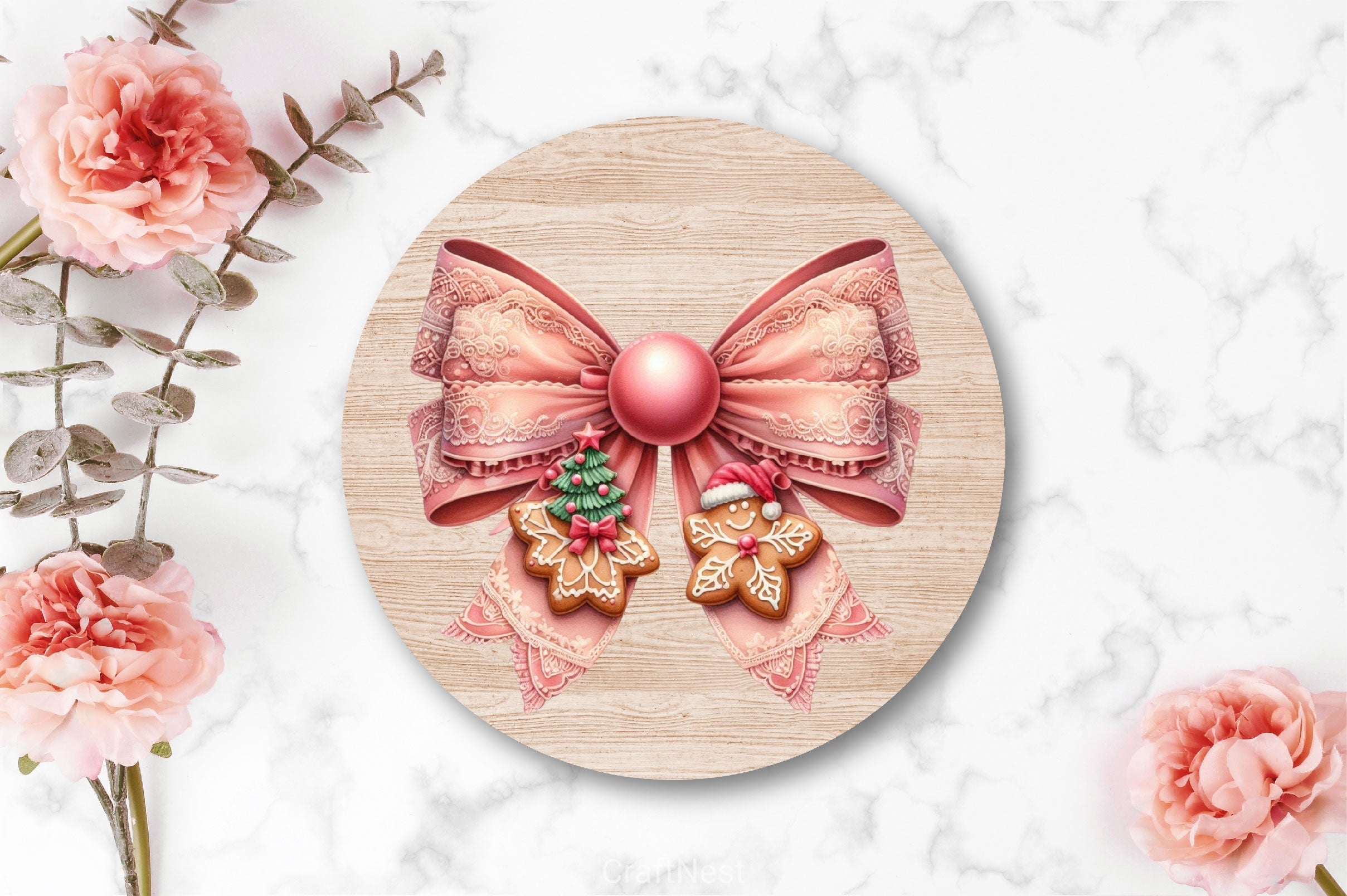 Coquette Christmas Bow Clipart Bundle 5