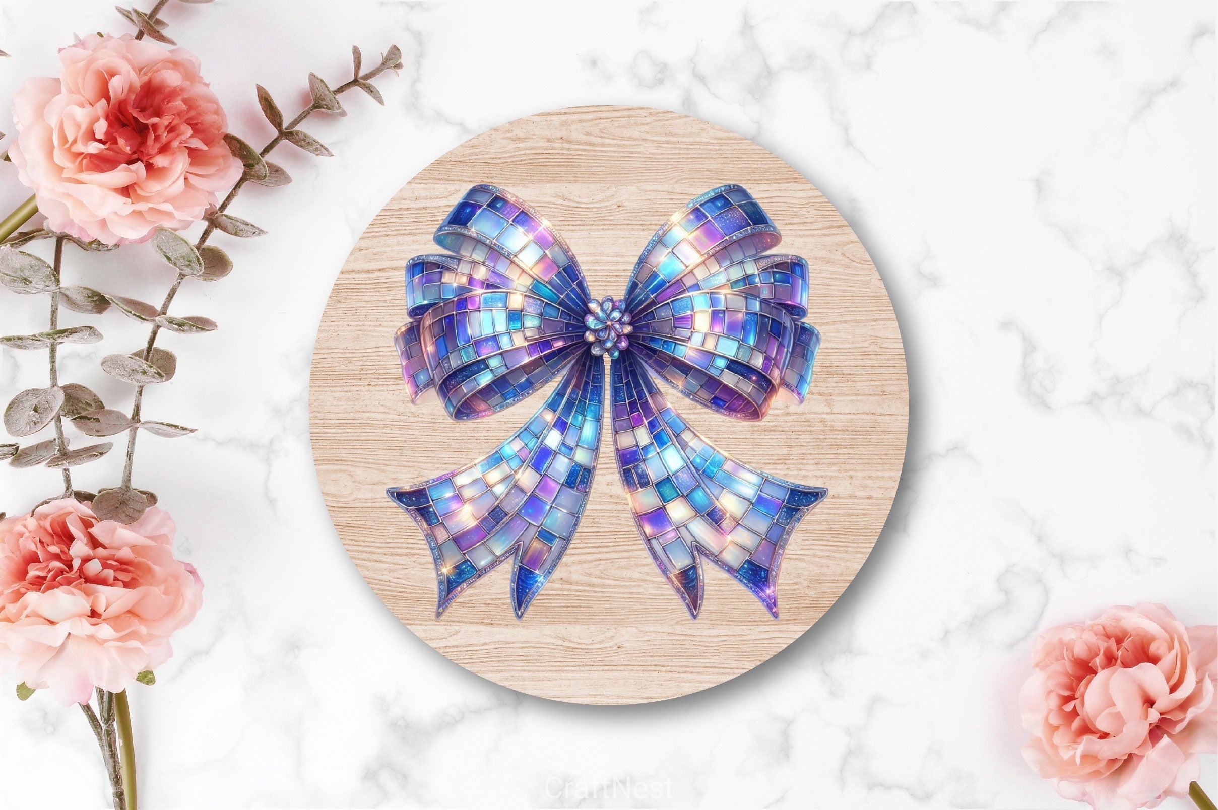 Coquette Christmas Bow Lights Bow Clipart Bundle 5