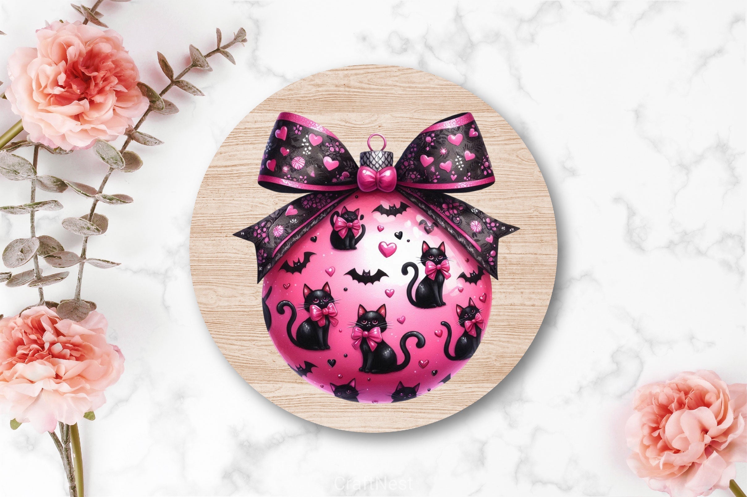 Gothic Baubles Halloween Clipart Bundle