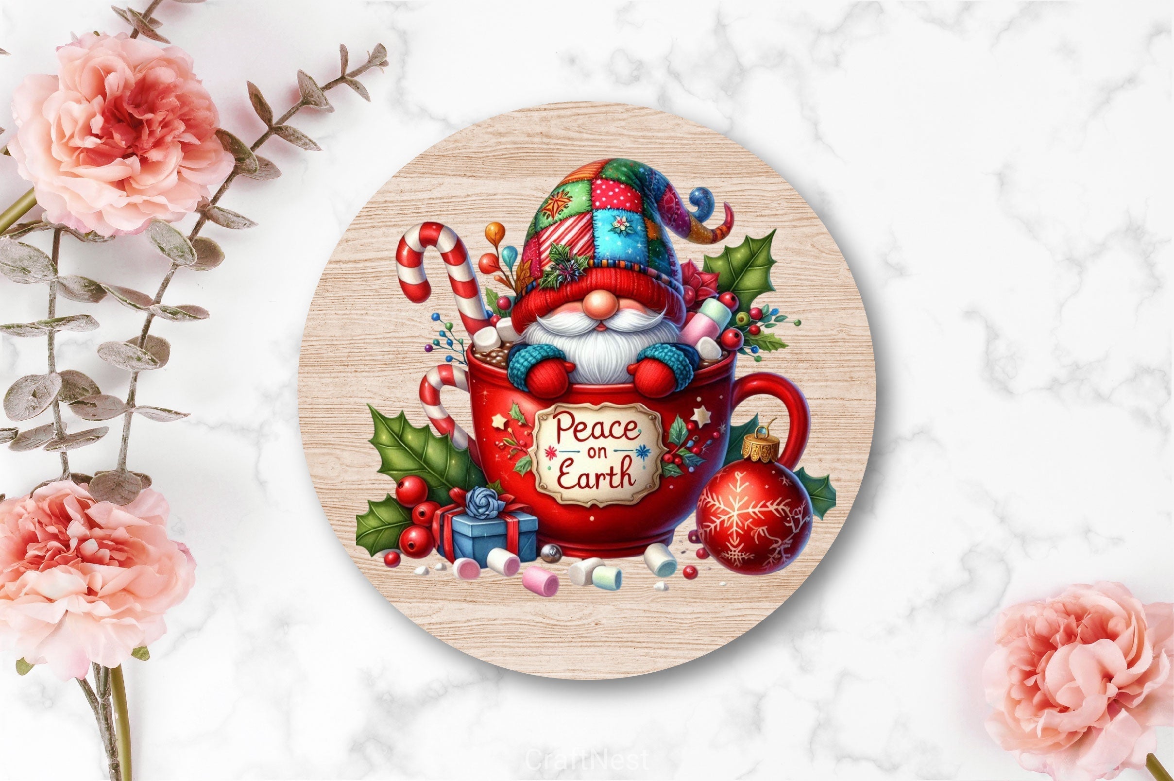 Christmas Hot Cocoa Gnomes Clipart Bundle 3