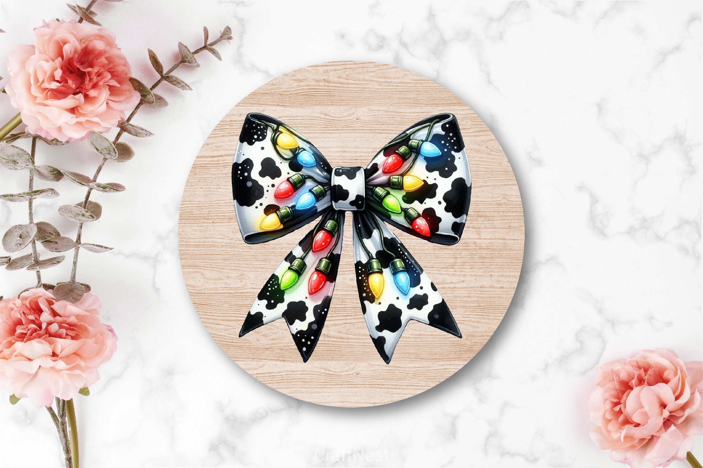 Coquette Christmas Bow Clipart Bundle 2