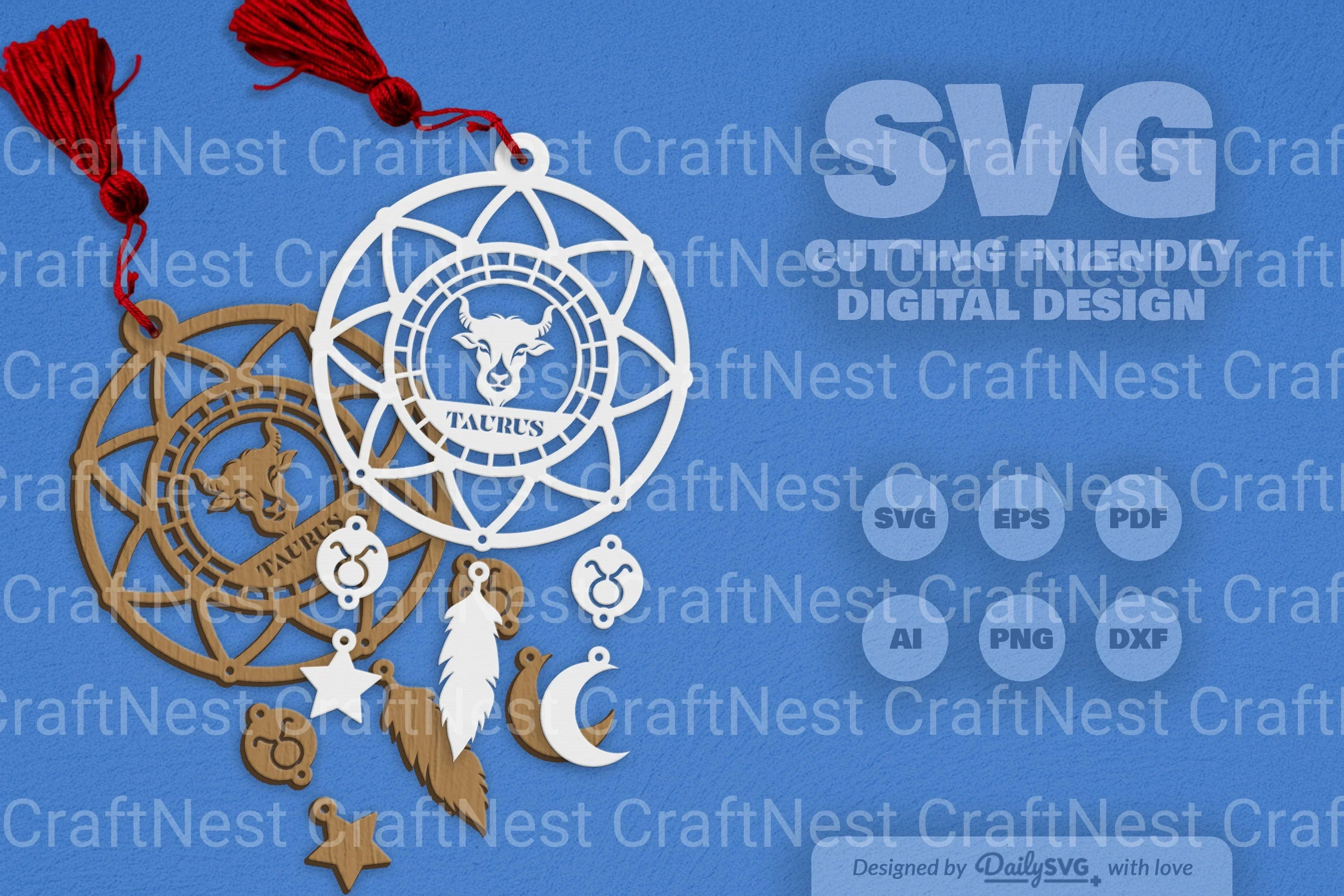 Taurus Dream Catcher Set SVG Bundle