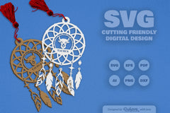 Taurus Dream Catcher Laser Cut Clipart Set - CraftNest - Digital Crafting and Art