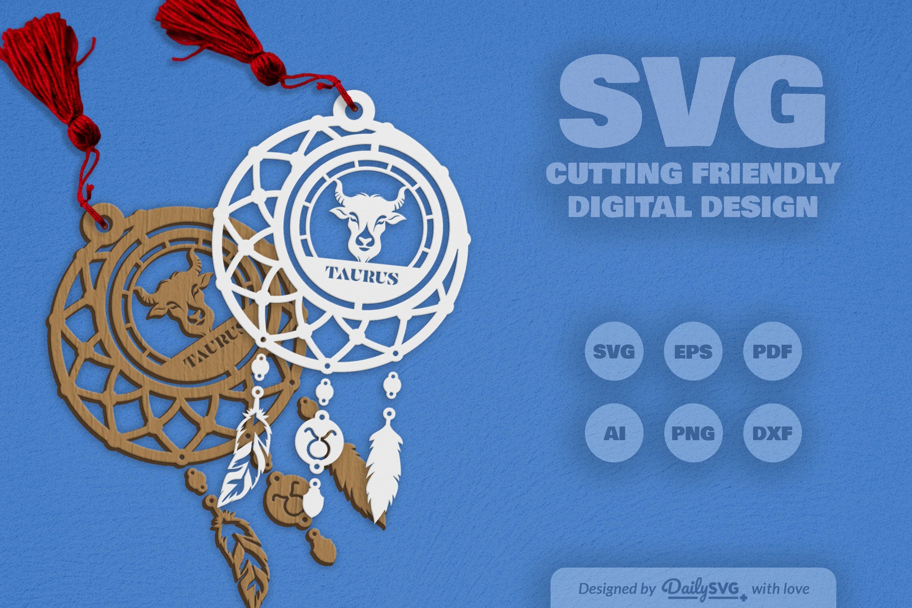 Taurus Dream Catcher Set SVG Bundle - CraftNest - Digital Crafting and Art