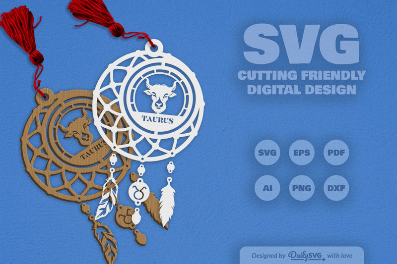 Taurus Dream Catcher Set SVG Bundle - CraftNest - Digital Crafting and Art