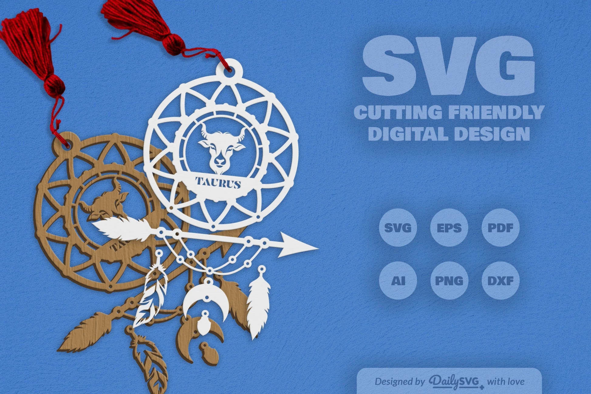 Taurus Dream Catcher Set SVG Bundle 2 - CraftNest - Digital Crafting and Art
