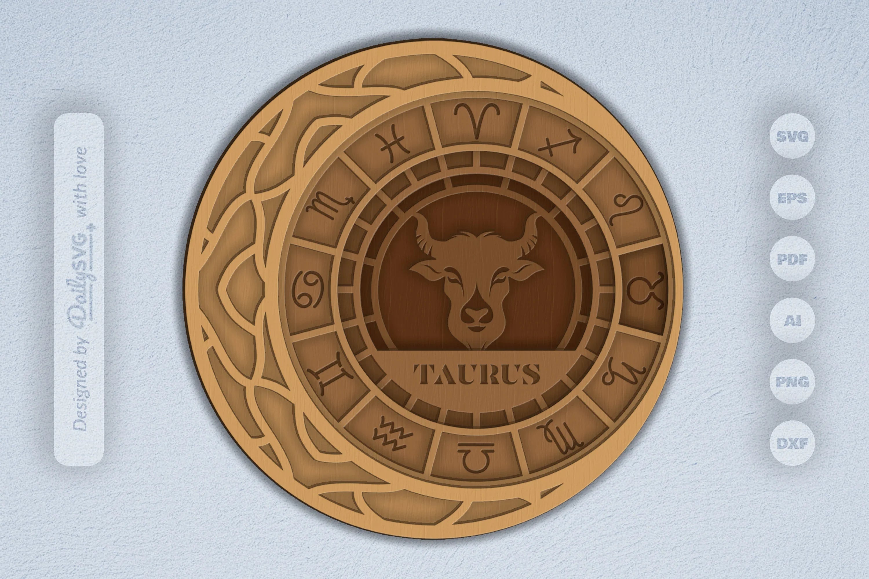 Taurus Zodiac Laser Cut SVG Bundle - CraftNest - Digital Crafting and Art