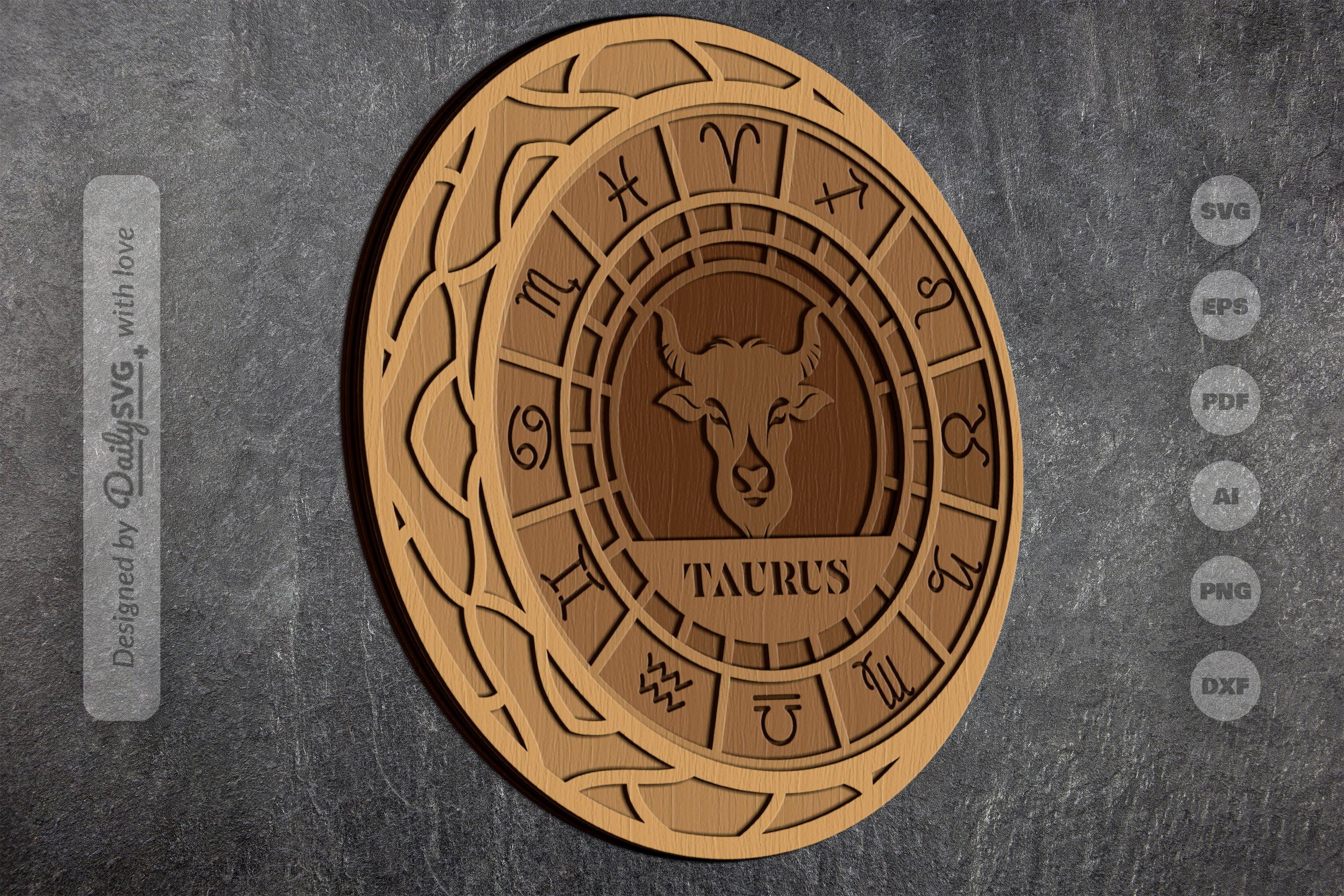 Taurus Zodiac Laser Cut SVG Bundle - CraftNest - Digital Crafting and Art