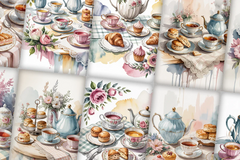 Tea Room Junk Journal Papers - CraftNest - Digital Crafting and Art