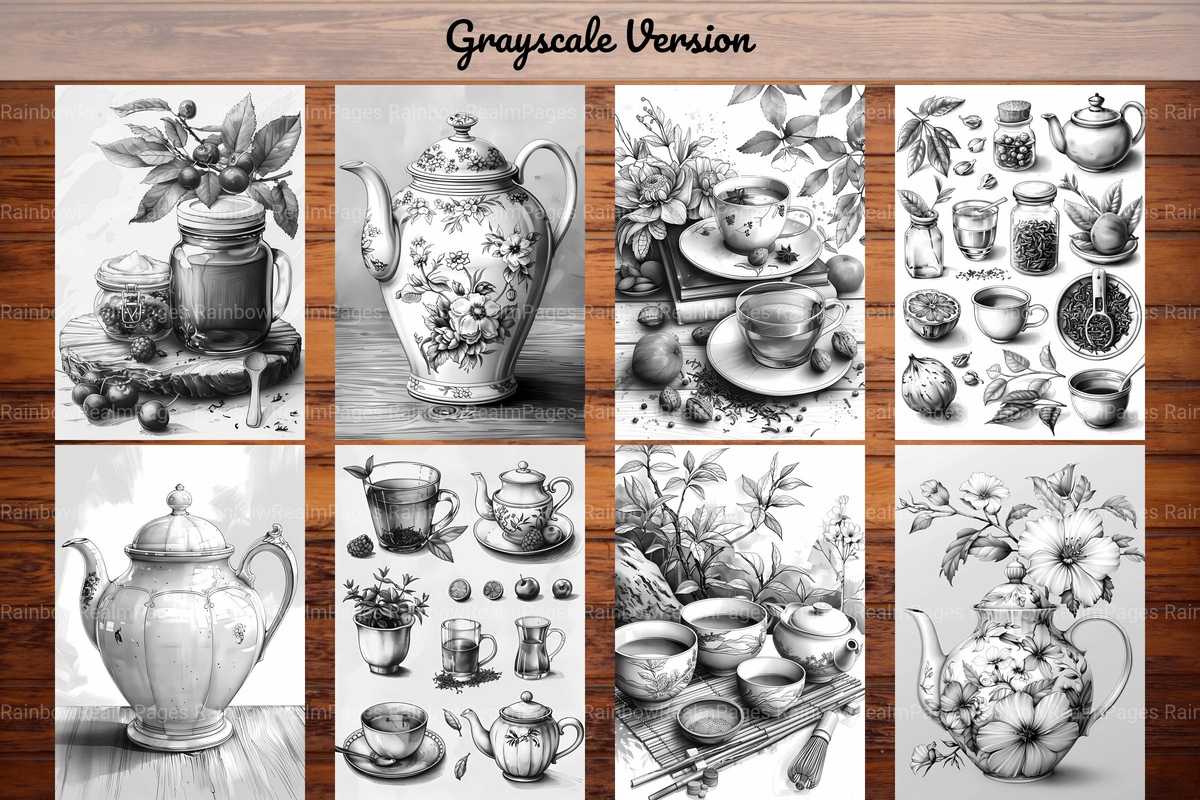 Tea Time Coloring Books - CraftNest - Digital Crafting and Art