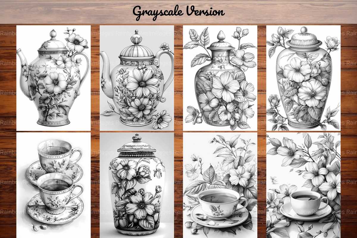 Tea Time Coloring Books - CraftNest - Digital Crafting and Art