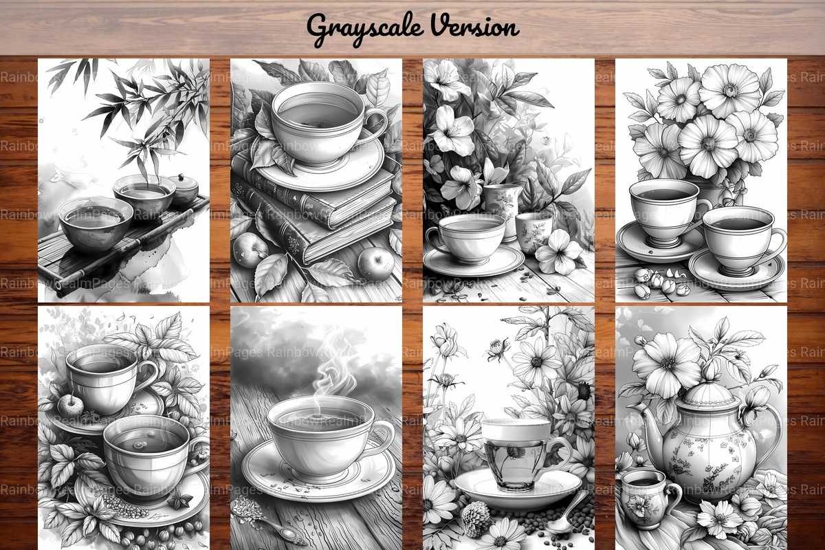 Tea Time Coloring Books - CraftNest - Digital Crafting and Art