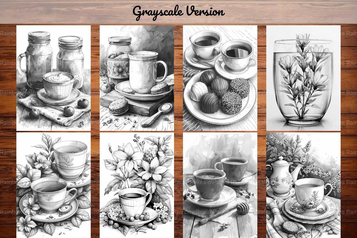 Tea Time Coloring Books - CraftNest - Digital Crafting and Art