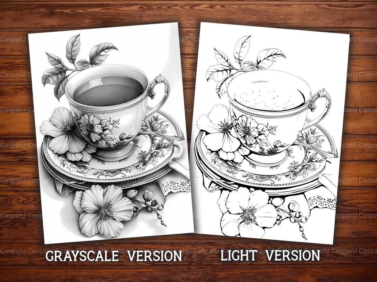 Tea Time Coloring Books - CraftNest - Digital Crafting and Art