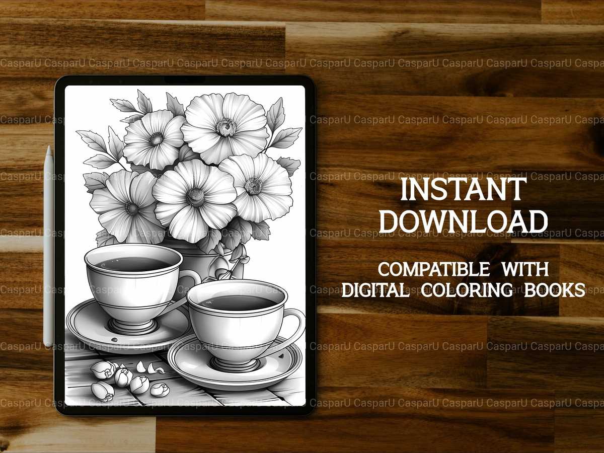 Tea Time Coloring Books - CraftNest - Digital Crafting and Art