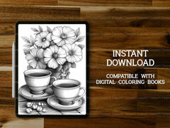 Tea Time Coloring Books - CraftNest - Digital Crafting and Art