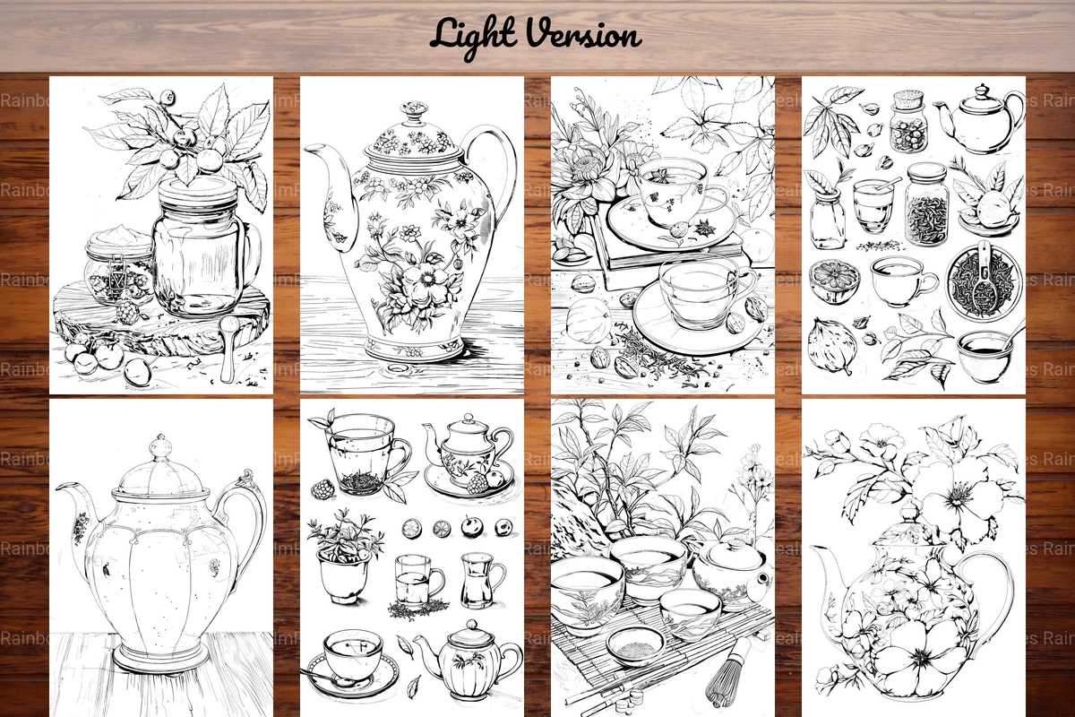 Tea Time Coloring Books - CraftNest - Digital Crafting and Art