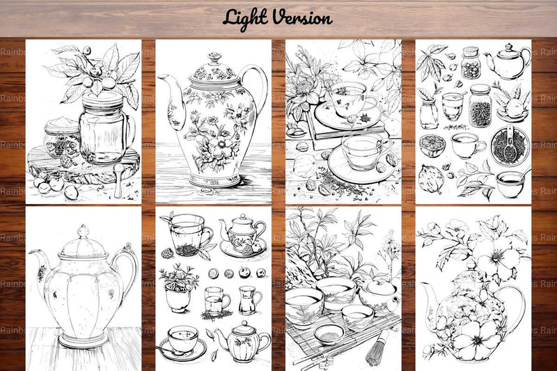 Tea Time Coloring Books - CraftNest - Digital Crafting and Art