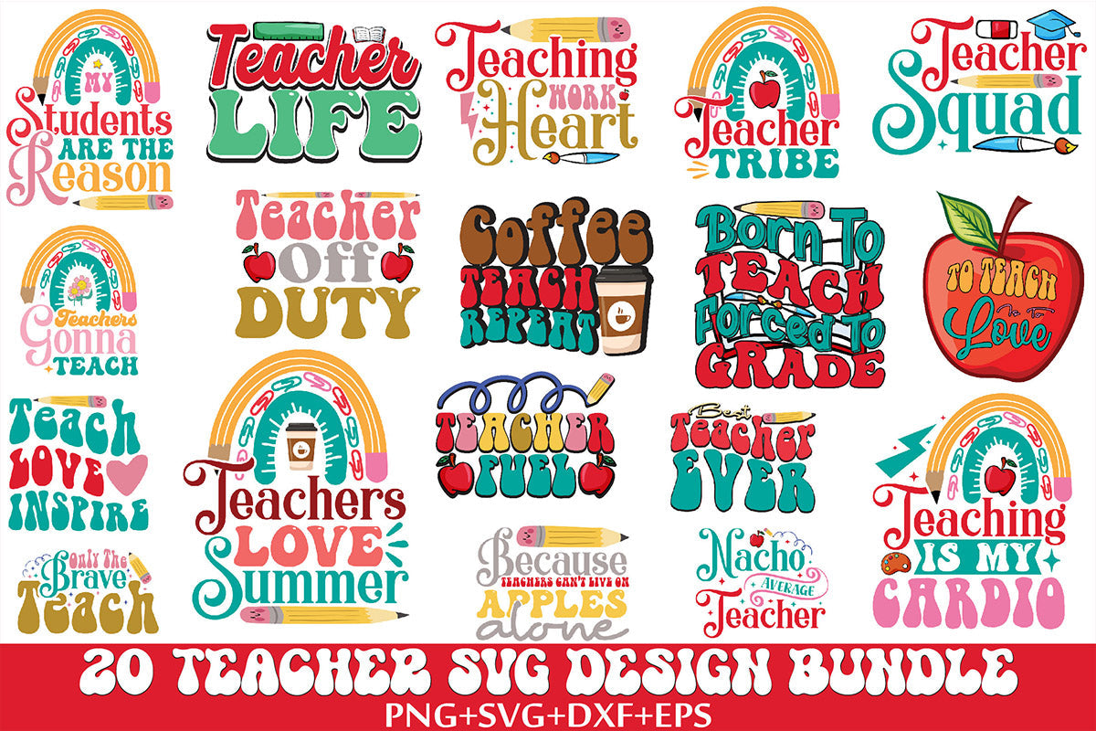 Teacher SVG Bundle - CraftNest - Digital Crafting and Art