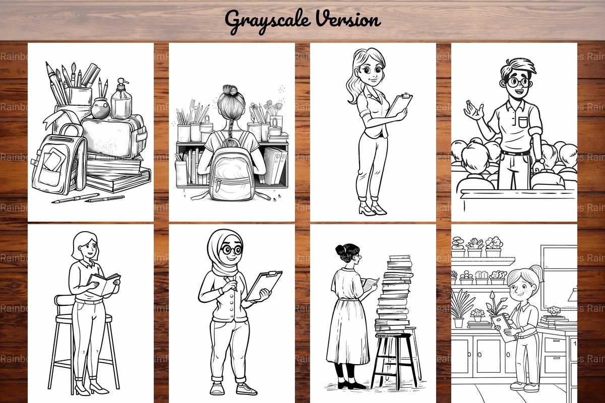 Teacher Coloring Books - CraftNest - Digital Crafting and Art