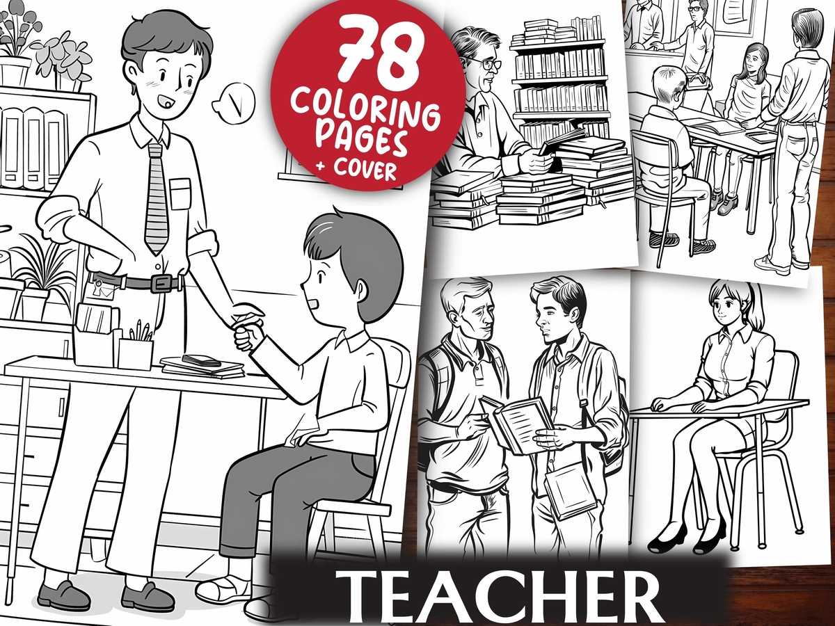 Teacher Coloring Books - CraftNest - Digital Crafting and Art