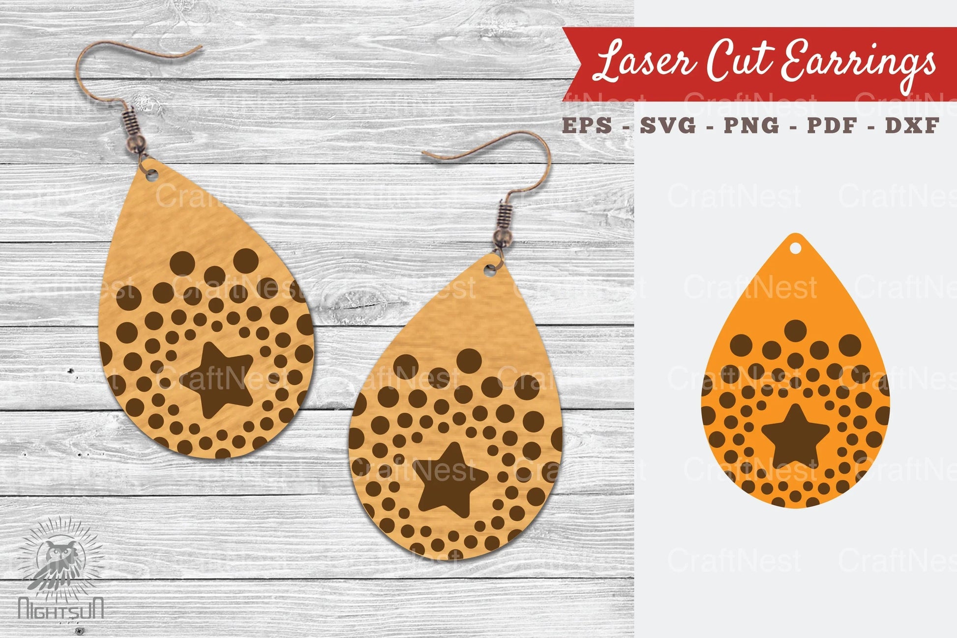 Tear Drop Laser Cut Earrings SVG Bundle - CraftNest - Digital Crafting and Art