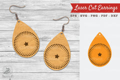 Tear Drop Laser Cut Earrings SVG Bundle - CraftNest - Digital Crafting and Art