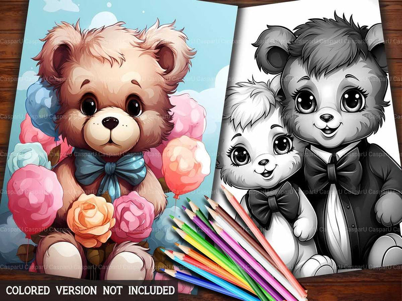 Teddy Bear Valentines Day Coloring Books - CraftNest