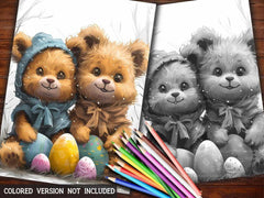 Teddy Bear Easter Coloring Books - CraftNest