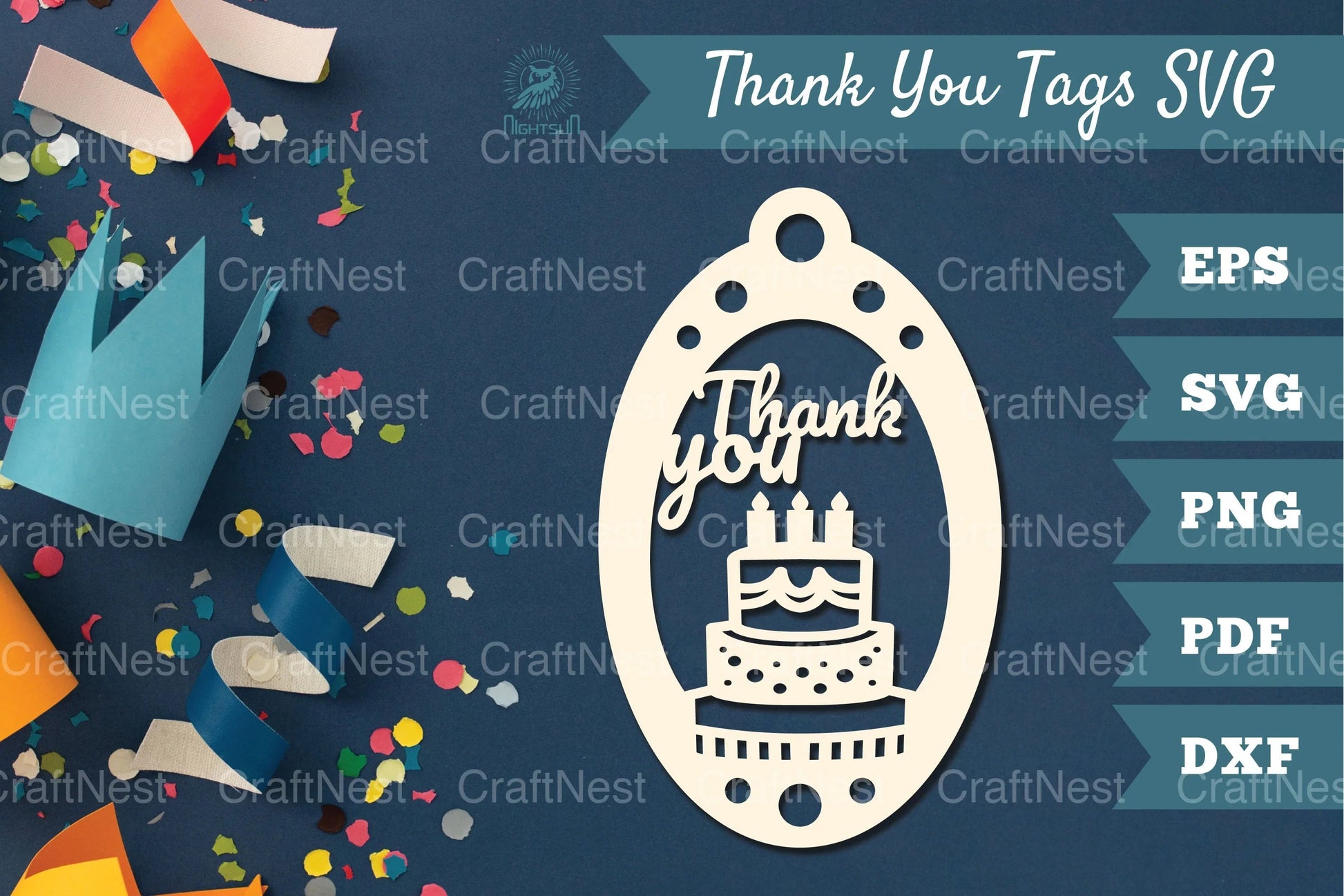 Birthday Thank You Tags Clipart Bundle - CraftNest - Digital Crafting and Art