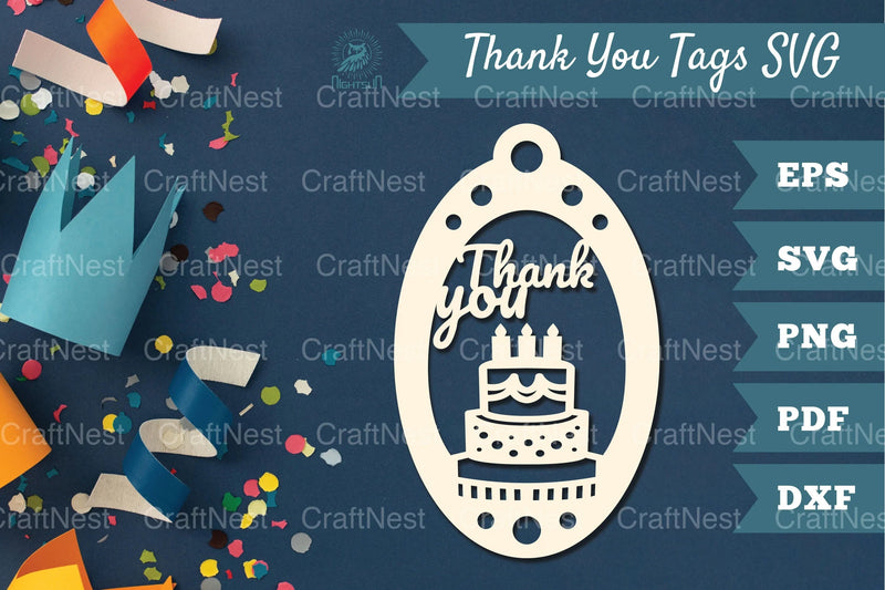 Birthday Thank You Tags Clipart Bundle - CraftNest - Digital Crafting and Art