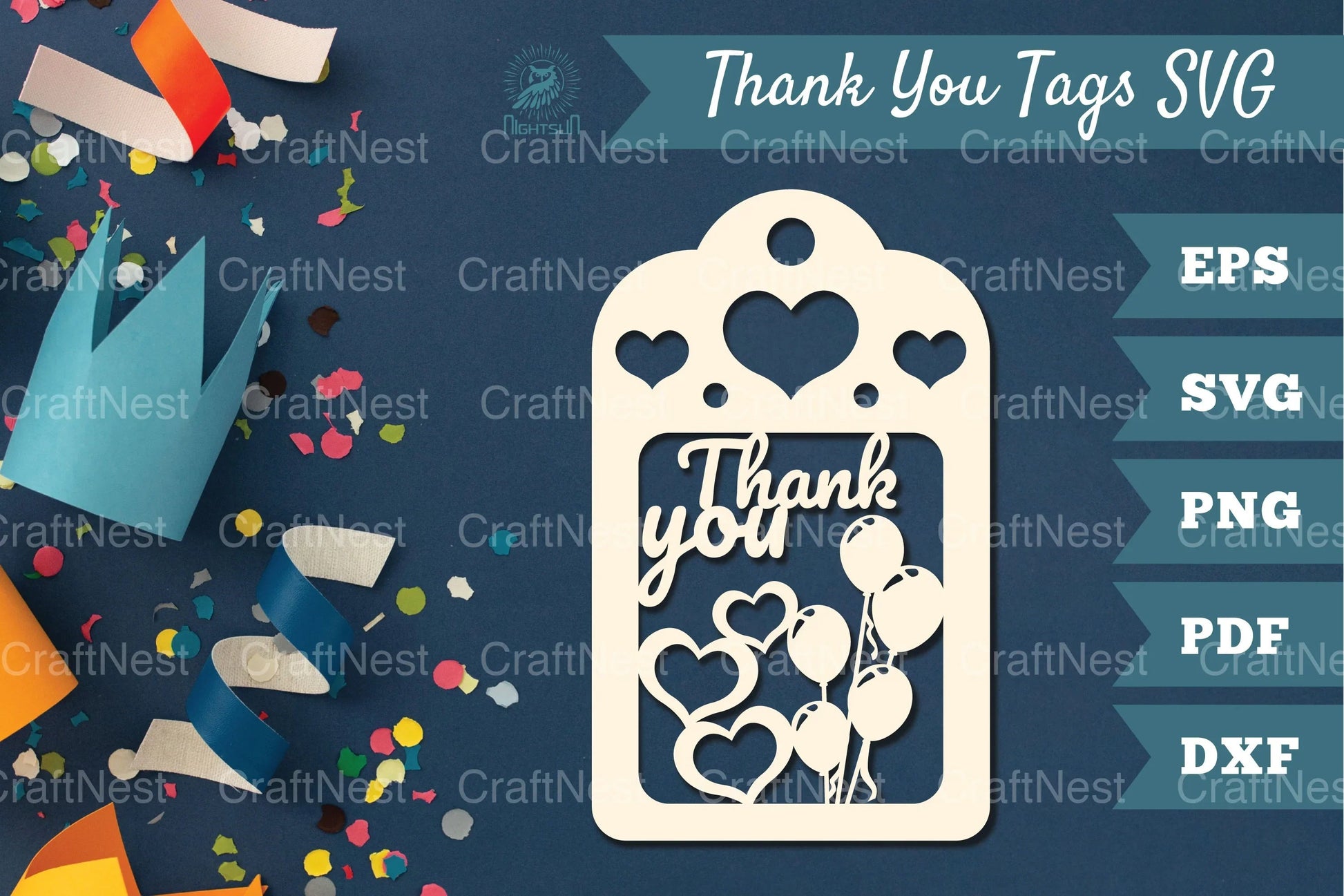 Birthday Thank You Tags Clipart Bundle - CraftNest - Digital Crafting and Art