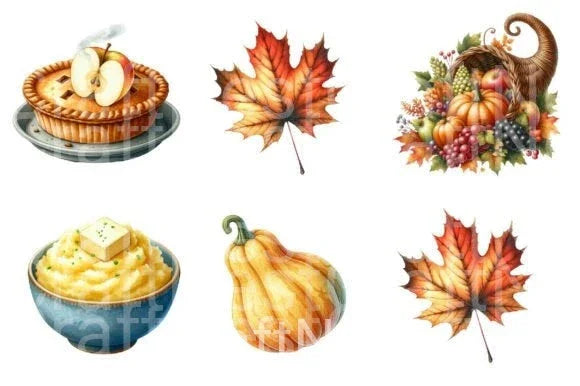 Thanksgiving Clipart Bundle 88 - CraftNest - Digital Crafting and Art