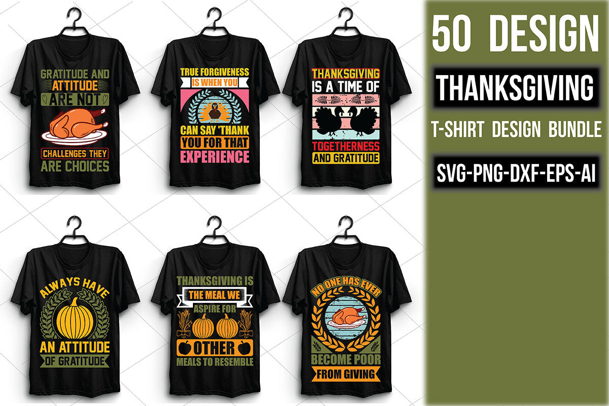 Thanksgiving T Shirt Design Bundle