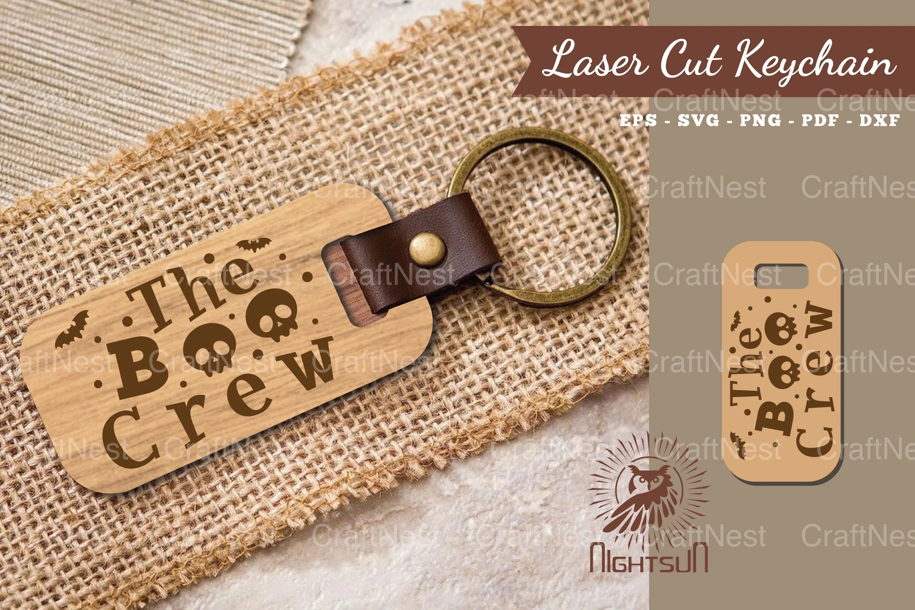 The Boo Crew Laser Cut Keychain Clipart Bundle - CraftNest - Digital Crafting and Art