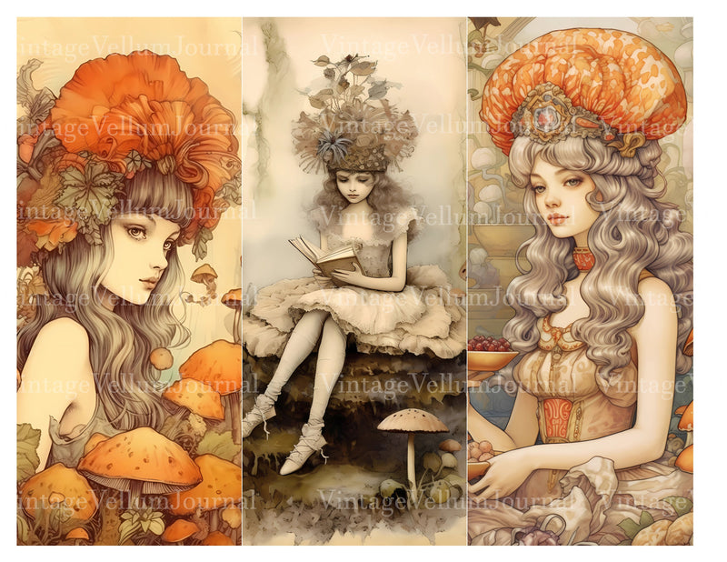 Mushroom Princess Junk Journal Pages - CraftNest