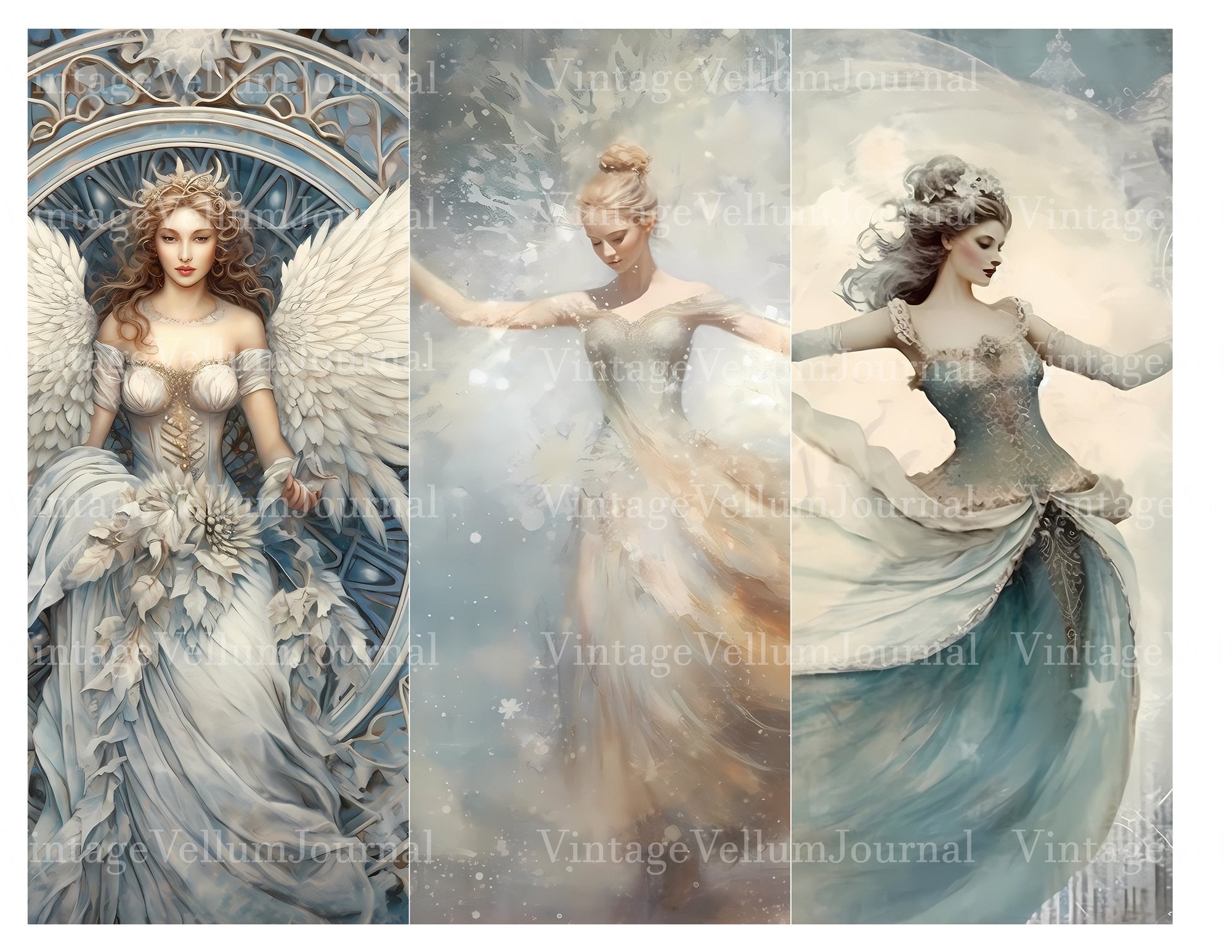 Ice Angels Junk Journal Pages - CraftNest