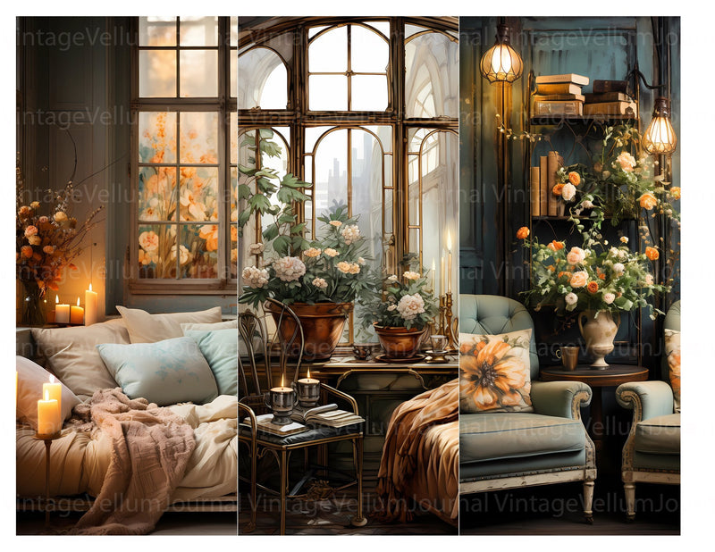 Cozy Interiors Junk Journal Pages - CraftNest