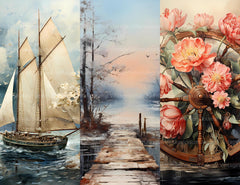 Nautical Spring Junk Journal Pages - CraftNest