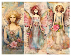 Rainbow Angels Junk Journal Pages - CraftNest